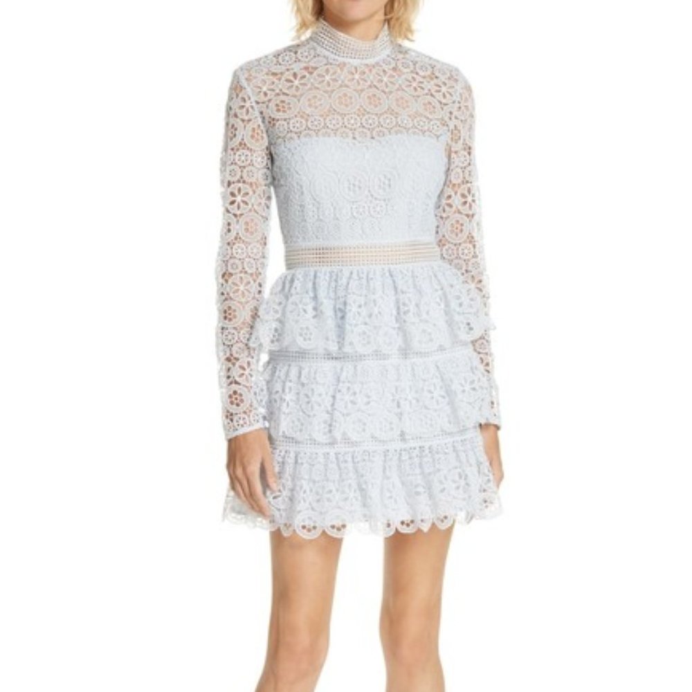 Self-Portrait circle floral Lace Dres 4